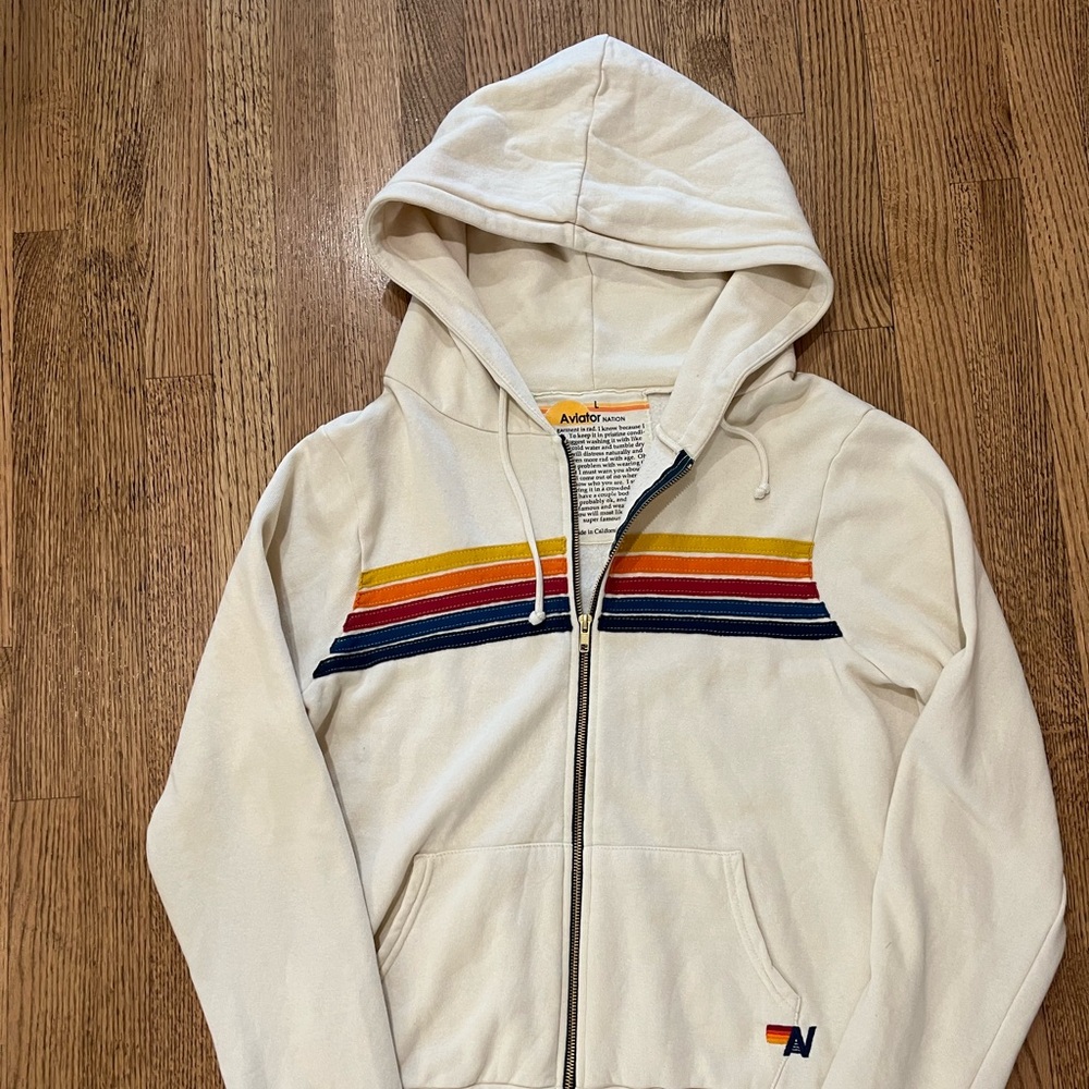 Aviator Nation Zip Hoodie (size large)